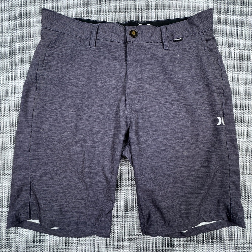 Hurley Mens Hybrid Walk Shorts Size 30 Charcoal Grey Heathered Stretch Casual